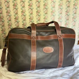 Roots x Labatt Brown Leather Duffel Overnight  Weekender Bag (Rare find! )